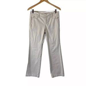 Old Navy Khaki Pants Size 6 Low Waist Stretch Neutral Beige Cotton Blend Bottoms